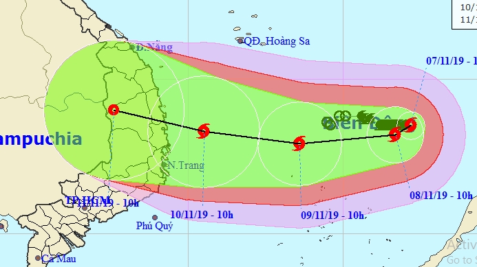 Tin mới nhất bão số 6: Quảng Ngãi, Khánh Hoà gió giật cấp 15 trong hai ngày tới