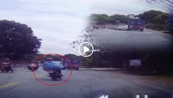 Khoảnh khắc xe máy vượt ẩu gây tai nạn kinh hoàng