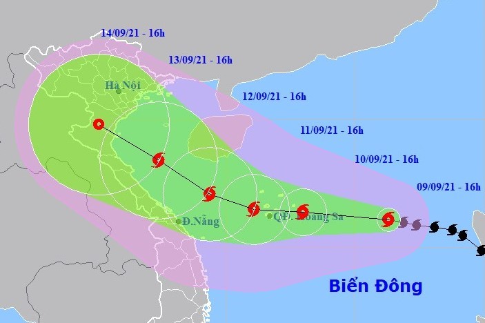 Bão CONSON giật cấp 12, hướng vào Bắc miền Trung và tiếp tục mạnh thêm