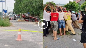Toàn cảnh vụ va chạm với xe ben khiến ô tô con bị vò nát ở Bắc Ninh
