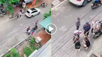 Phẫn nộ hình ảnh người đàn ông đánh phụ nữ giữa đường