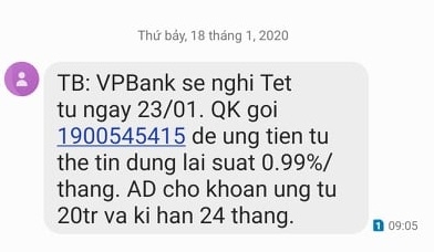 lich nghi tet nguyen dan 2020 ngan hang vpbank