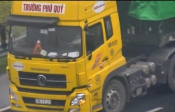 Xử phạt 17 triệu đồng lái xe đầu kéo đi lùi trên cao tốc Hà Nội - Hải Phòng
