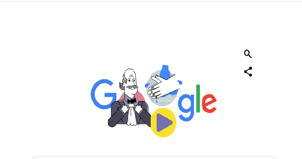google doodle ton vinh bac si ignaz semmelweis va sang kien rua tay cach day 170 nam