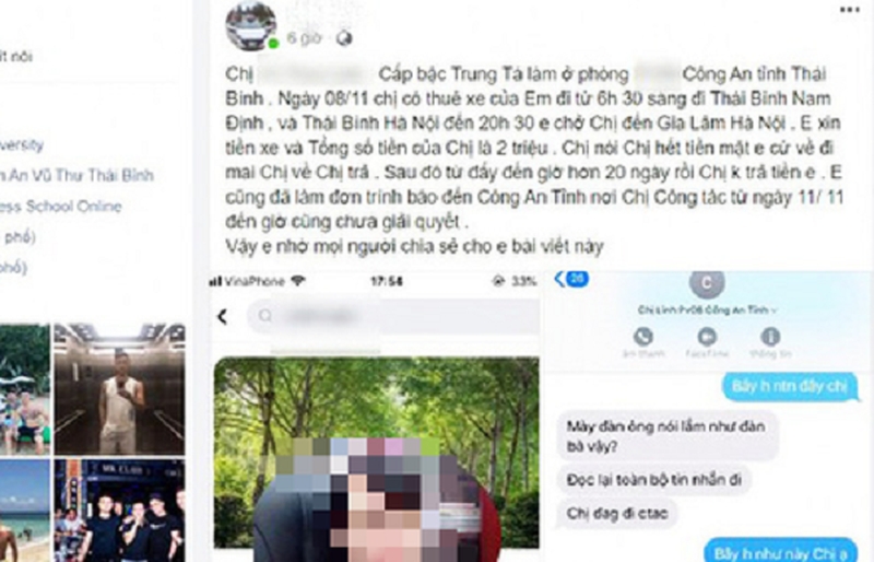 cong an thai binh chinh thuc len tieng vu nu trung ta bi to quyt tien taxi