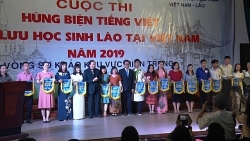 Trường đại học Sư phạm kỹ thuật Vinh giành giải nhất cuộc thi hùng biện tiếng Việt cho sinh viên Lào khu vực miền Trung
