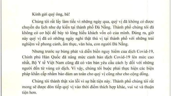 tin tuc trong ngay 262 moi nhat chu tich tp da nang gui thu xin loi nhom du khach han quoc