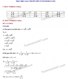 Đáp án đề thi môn Toán tuyển sinh lớp 10 vào THPT tỉnh Kiên Giang năm 2020