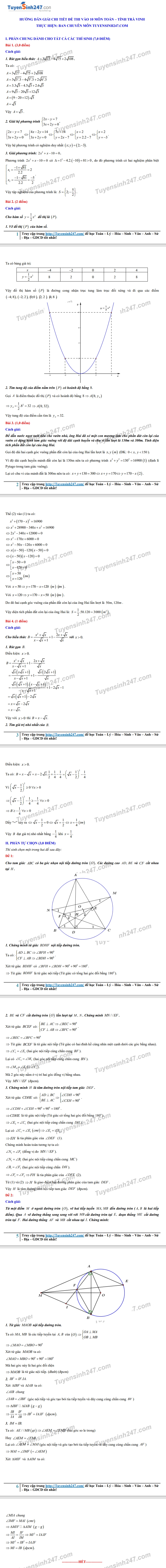 5030 dap an de thi mon toan tuyen sinh lop 10 vao thpt tinh tra vinh2