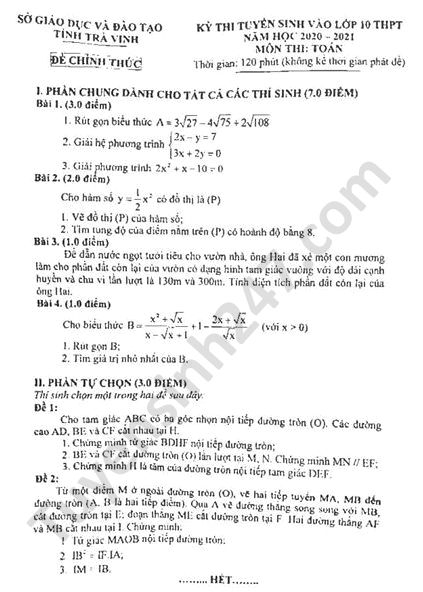 5110 dap an de thi mon toan tuyen sinh lop 10 vao thpt tinh tra vinh1