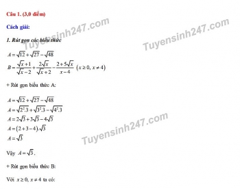 dap an de thi mon toan tuyen sinh lop 10 vao thpt tinh dien bien nam 2020