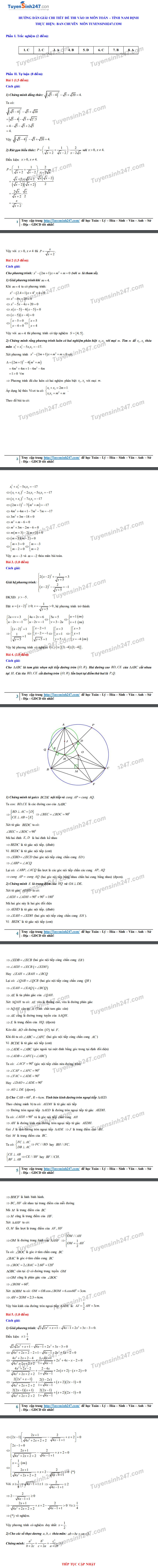2913 dap an de thi mon toan tuyen sinh lop 10 vao thpt tinh nam dinh3