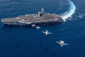 Bất chấp Trung Quốc phản đối, nhóm tác chiến tàu sân bay Mỹ vẫn tập trận ở Biển Đông