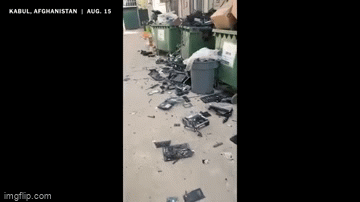 Lộ hình ảnh thùng rác trong đại sứ quán Mỹ ở Kabul đầy ắp thiết bị sau khi phá bỏ