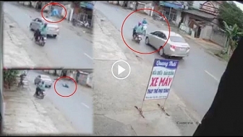 Camera giao thông: Kinh hoàng khoảnh khắc tài xế xe vios lấn làn đâm bay người phụ nữ lên cao tiếp đất tử vong