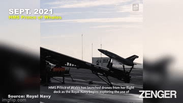Hải quân Anh lần đầu tiên phóng thử UAV công nghệ cao từ tàu sân bay