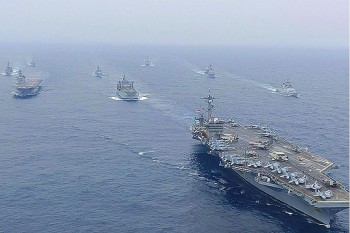 Hải quân nhóm 'Bộ tứ' tập trận chung trên Vịnh Bengal