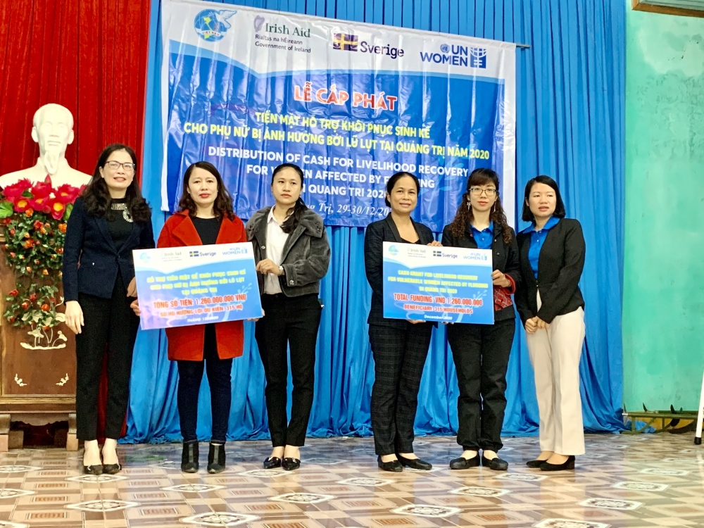 315 hộ gia đình ở Quảng Trị được UN Women hỗ trợ tiền mặt đầu tư sinh kế