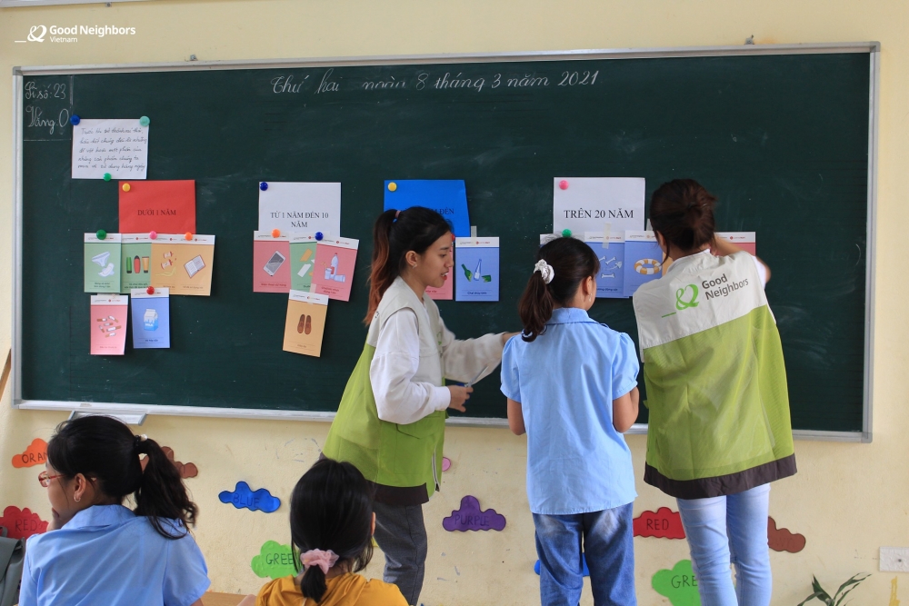 Good Neighbors giảng dạy các lớp bảo vệ môi trường cho trẻ em tại tỉnh Hòa Bình