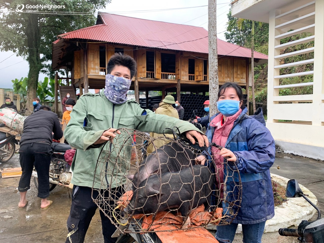 GNI tặng 20 đôi lợn giống cho hộ gia đình khó khăn tại Quang Bình (Hà Giang)