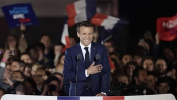 Lãnh đạo Việt Nam chúc mừng Tổng thống Pháp Emmanuel Macron tái đắc cử