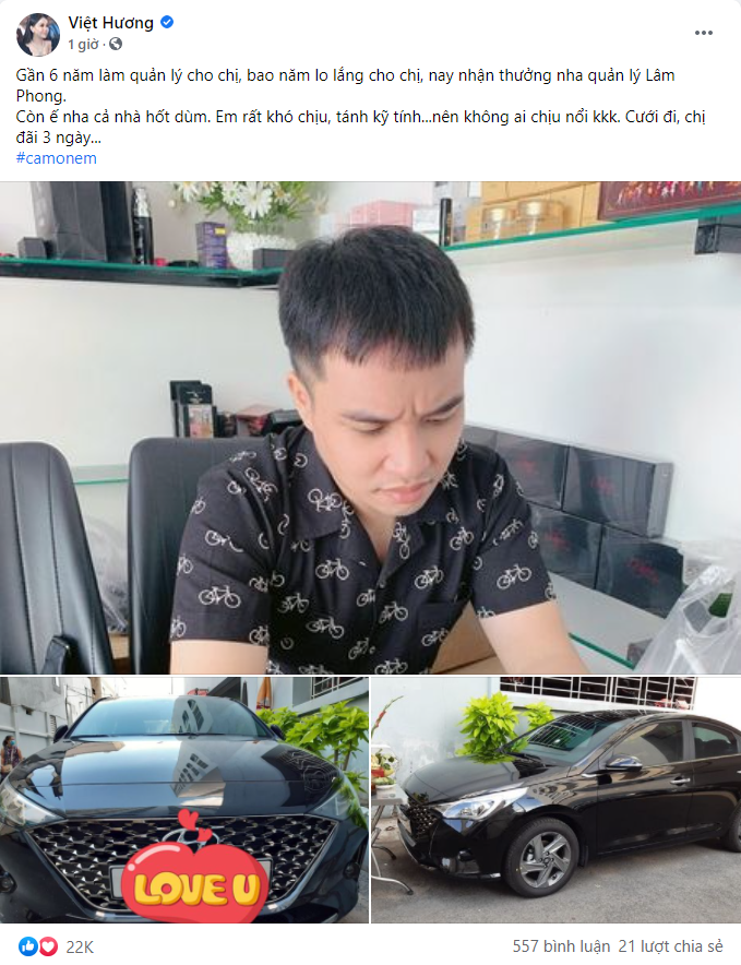 Tin Showbiz Việt ngày 3/5: Ca sĩ Đạt G xác nhận yêu vợ cũ Hoài Lâm, Việt Hương mua tặng xế hộp cho quản lý