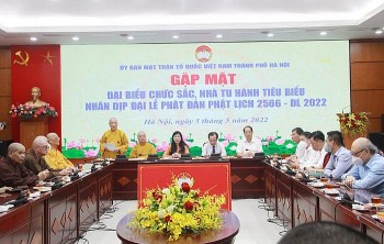 Gặp mặt chức sắc, nhà tu hành tiêu biểu nhân dịp Đại lễ Phật đản Phật lịch 2566-DL 2022