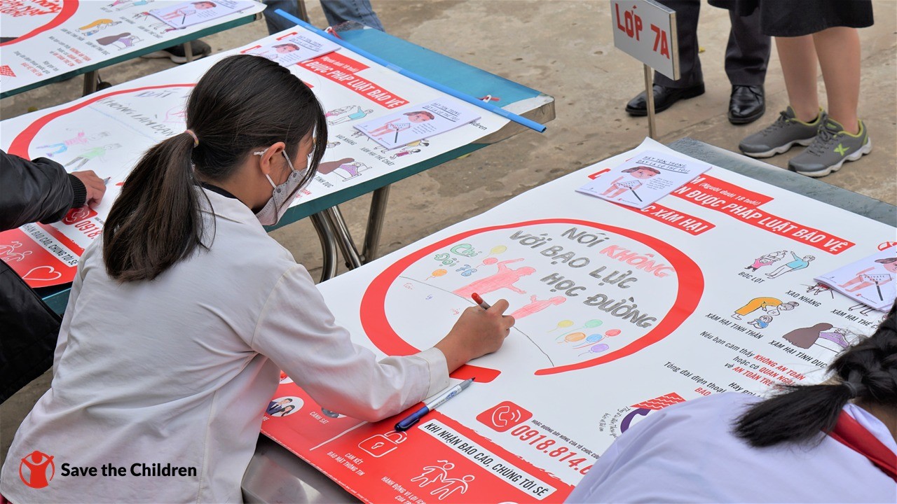 Tổ chức Cứu trợ Trẻ em giúp học sinh Lào Cai nói không với bắt nạt học đường