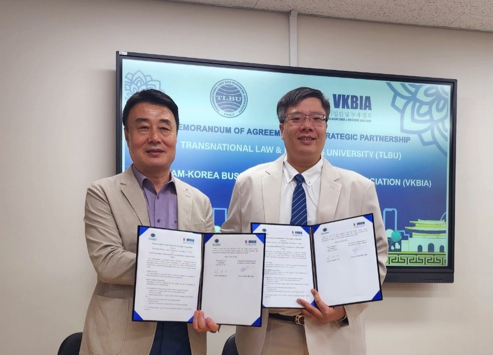 VKBIA hợp tác chiến lược trong đào tạo lĩnh vực luật, kinh tế, thương mại quốc tế với Hàn Quốc