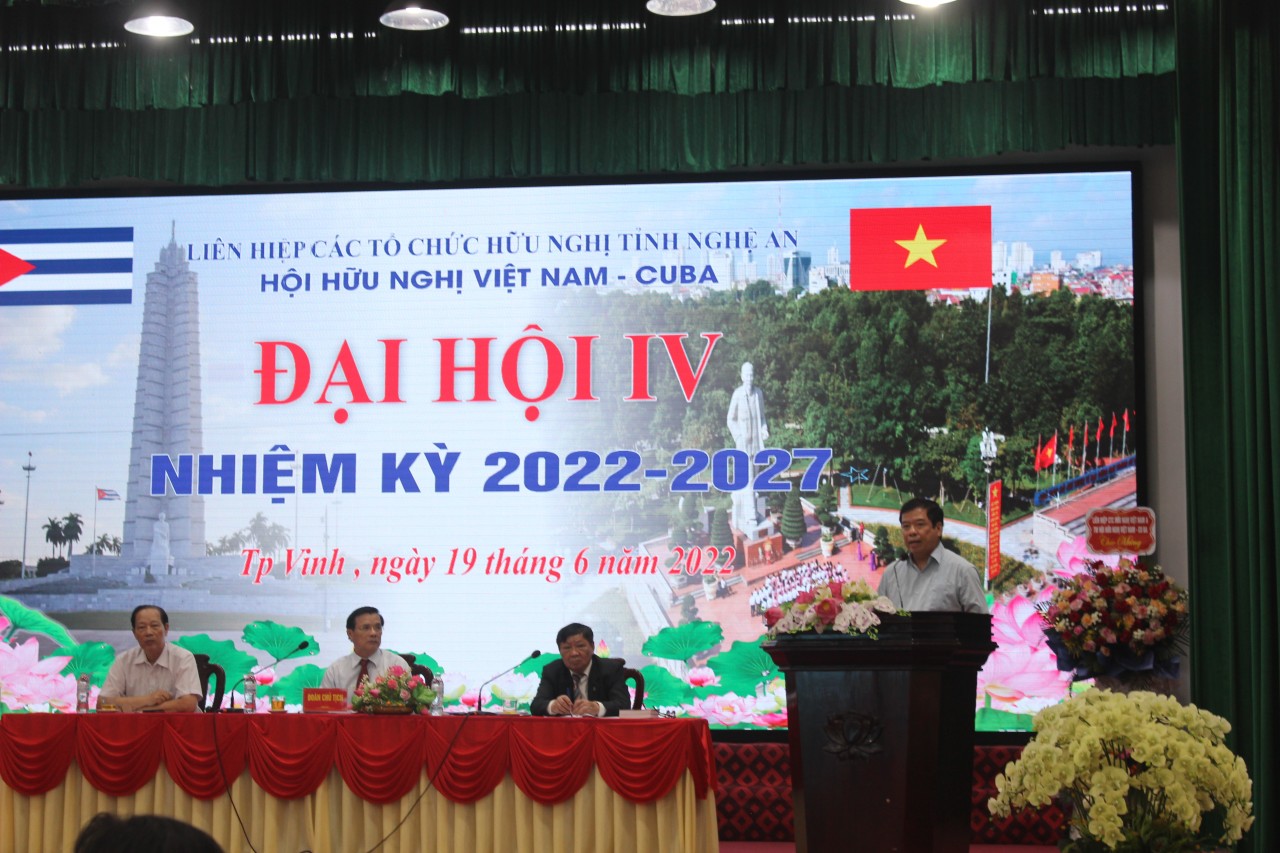 Đại hội Hội hữu nghị Việt Nam - Cuba tỉnh Nghệ An nhiệm kỳ 2022-2027