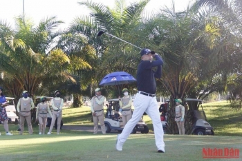 Vientiane: Gần 200 vận động viên tham dự Giải golf hữu nghị Việt Nam-Lào 2022