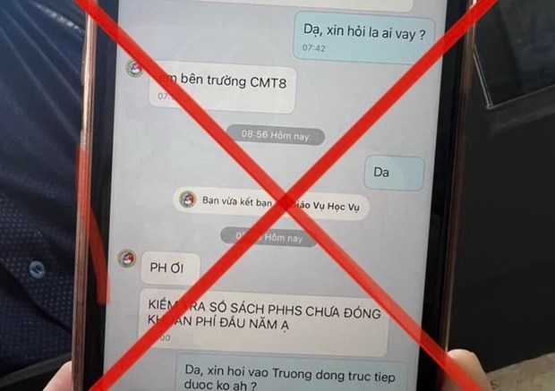 TP.HCM: Mạo danh nhà trường gửi tin nhắn yêu cầu nộp tiền học
