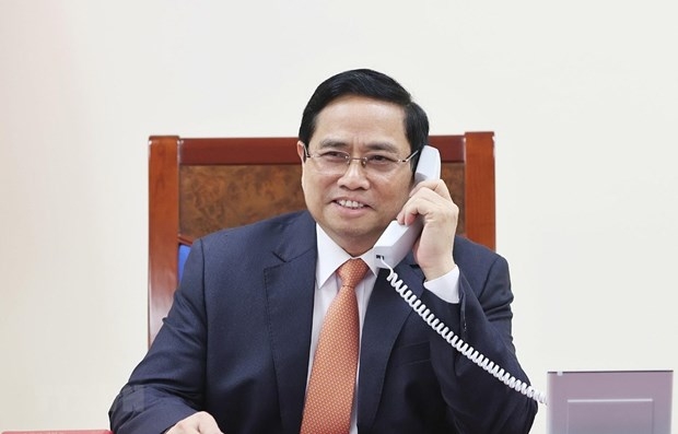Thủ tướng Phạm Minh Chính điện đàm với Thủ tướng Pháp Elisabeth Borne