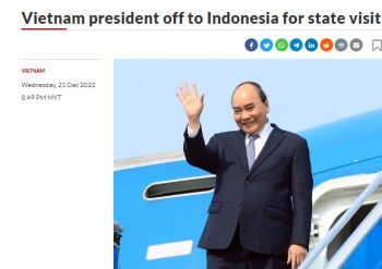 Truyền thông quốc tế hoan nghênh chuyến thăm Indonesia của Chủ tịch nước