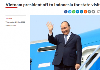 Truyền thông quốc tế hoan nghênh chuyến thăm Indonesia của Chủ tịch nước Truyền thông quốc tế hoan nghênh chuyến thăm Indonesia của Chủ tịch nước