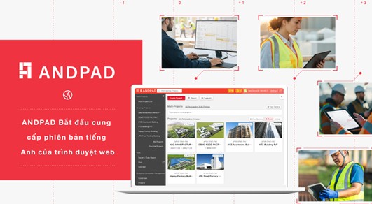 ANDPAD bắt đầu cung cấp phiên bản tiếng Anh của trình duyệt web