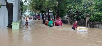 Nhiều vùng bị ngập lụt do mưa lớn