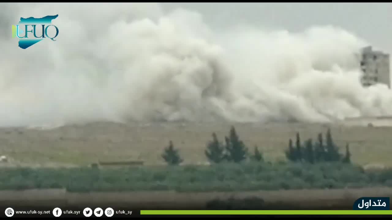 video khoanh khac nga doi bom danh sap trung tam dau nao cua phien quan syria