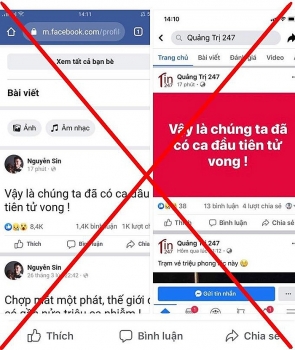 thong tin viet nam co 1 truong hop benh nhan covid 19 tu vong la sai su that