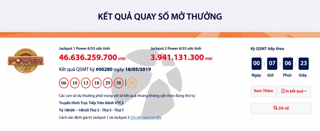 ket qua power 655 vietlott hom nay 2152019 hon 40 ti dong chac chan toi nay se no