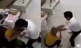 Clip: Phẫn nộ người đàn ông đánh đập nữ nhân viên văn phòng dã man giữa ban ngày