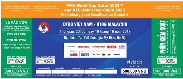 VFF công bố hình ảnh mẫu, cách thức mua và giá vé trận Việt Nam vs Malaysia dễ dàng nhất