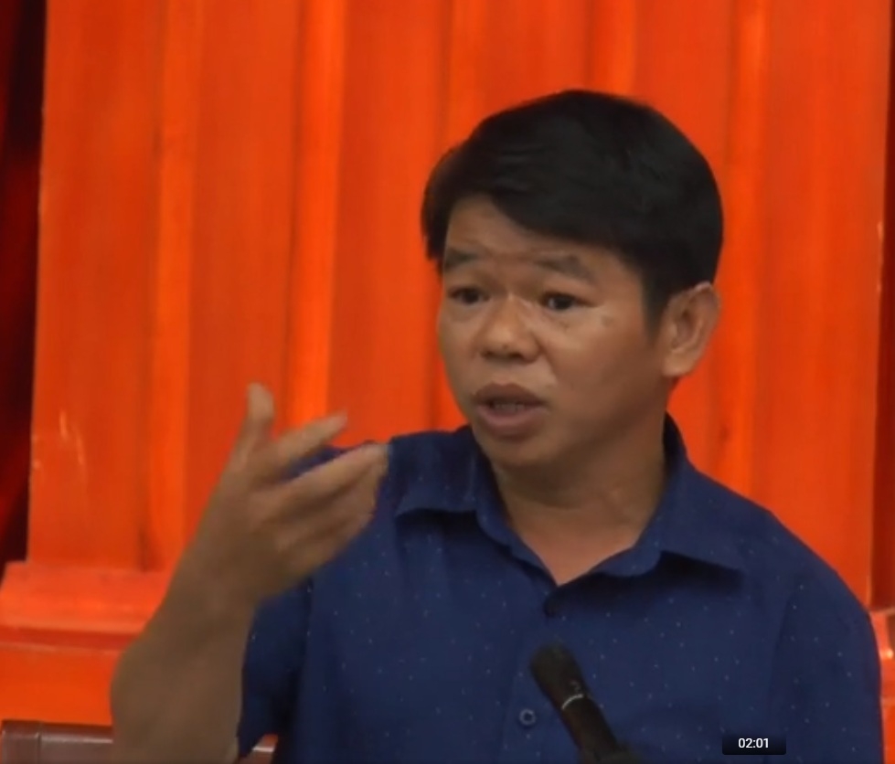 video tgd cong ty nuoc sach song da mien cuong xin loi dan