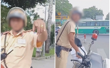 video khong xu ly duoc chu xe csgt nghi chui bay roi bo di