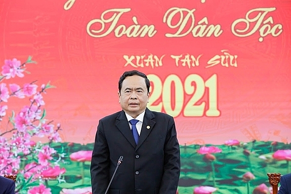 Trần Thanh Mẫn phát biểu tại hội nghị. 