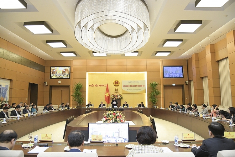 Toàn cảnh Hội nghị Tổng kết nhiệm kỳ Khóa XIV Ủy ban Đối ngoại của Quốc hội.