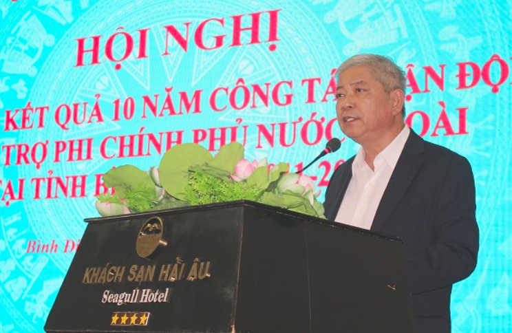 Phó Cục trưởng Cục Ngoại vụ Cao Trần Quốc Hải phát biểu tại hội nghị.