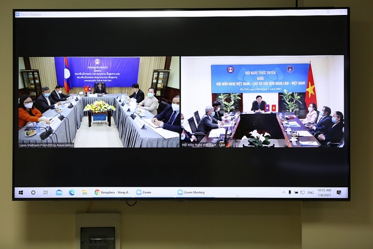 Hội nghị trực tuyến giữa Hội hữu nghị hai nước Việt Nam - Lào: Nhiều hoạt động thiết trực triển khai trong năm 2022 Hội nghị trực tuyến giữa Hội hữu nghị hai nước Việt Nam - Lào: Nhiều hoạt động thiết trực triển khai trong năm 2022