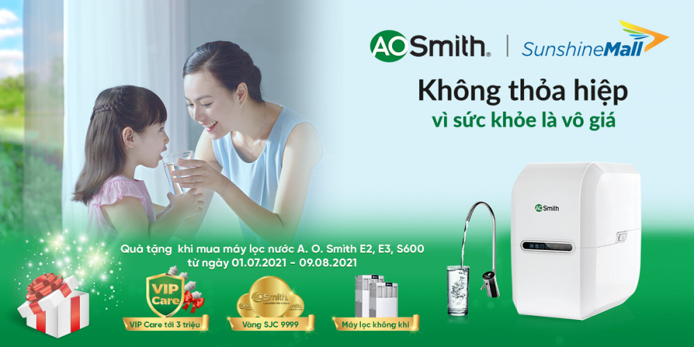 Ưu đãi tháng 7 cùng sự hợp tác của Sunshine Mall và A.O.Smith