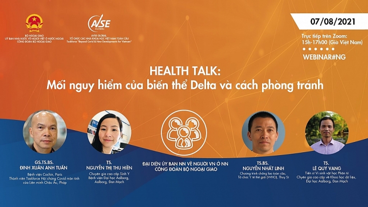 4 chuyên gia y tế gốc Việt thuộc Hội khoa học và chuyên gia Việt Nam toàn cầu (AVSE Global) tham gia buổi nói chuyện chiều ngày 7/8.